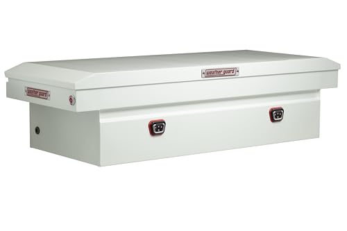 Weather Guard Model 116-3-04 Saddle Box, Steel, Full Extra Wide, White, 14.4 cu ft