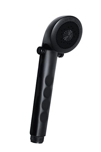 Dura Faucet DF-SA135-MB Economical Shower Head, Handheld Replacement RV Shower Head Wand, Universal Water Saving with Flow Control Trickle Switch (Matte Black)