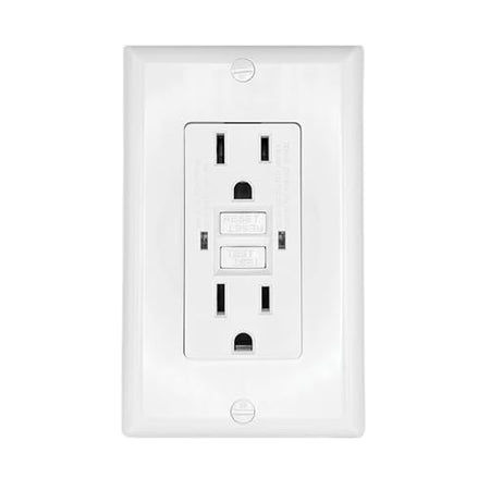 RV DESIGNER S801 Dual GFCI Outlet with Cover Plate, White, AC Electrical product image