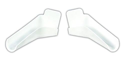 JR Products 655-FLEX-PW-A Polar White Flexible Extended Rain Gutter Spout