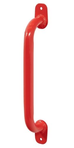 WEATHER GUARD 9894-7-01 SMALL VAN GRAB HANDLE, Powder Coated; Red; Steel; 14.4 Inch; Sliding Door Side B-Pillar/ Bulkhead; Single; With Mounting Hardware