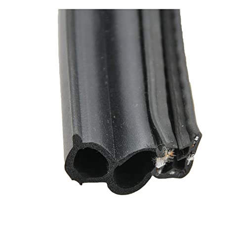 AP Products 0121.2137 018-181-BB Slide Double Bulb Seal with Slide-On Clip, Black, 1.5 Inch x 3/4 Inch x 25 Foot