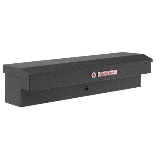 Weather Guard Model 174-52-04 56in Lo-Side Box, Aluminum, Textured Matte Black, 4.0 cu ft