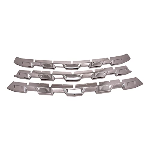 CCI Grille Insert GI181, Overlay, Bar Style, 3 Piece, With Emblem Cutout, Chrome Plated, ABS Plastic, Fits 2021-2022 Chevrolet Colorado WT and LT Models
