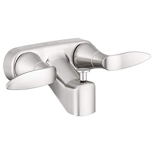 Dura Faucet DF-SA110LH-SN RV Tub, Shower Faucet Valve Diverter with Winged Levers (Brushed Satin Nickel)