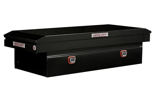 Weather Guard Model 116-5-04 Saddle Truck Box, Steel, for Full Size Trucks, Extra Wide, Gloss Black, 15.5 cu ft Capacity