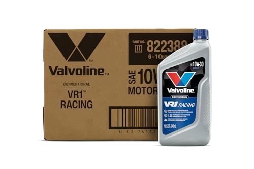 VALVOLINE 822388-6PK VR1 Racing SAE 10W-30 Motor Oil 1 QT, Case of 6 product image