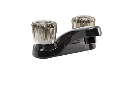 DURA FAUCET DF-PL700S-BK RV Bathroom Sink Faucet Acrylic Knobs (Black) product image