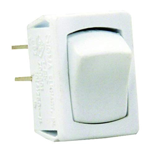 JR PRODUCTS 13645 White SPST Mini On/Off Switch product image