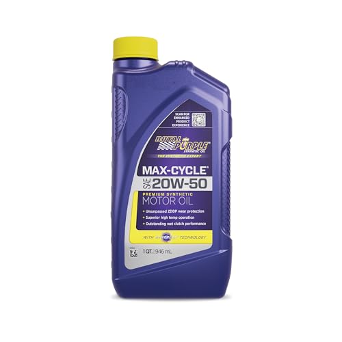 ROYAL PURPLE 01316 Max Cycle 20W-50 High Performance Synthetic Motorcycle Oil - 1 Quart product image