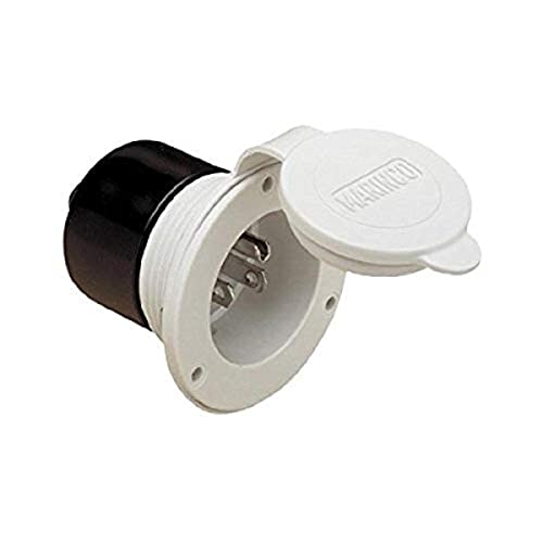 ParkPower by Marinco 150BBIW.RV RV Front Mount 15 Amp, 125V black Power Inlet