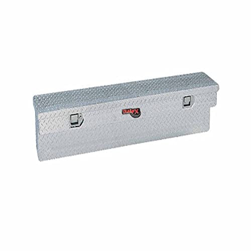 TrailFX Side Mount Tool Box Single Lid with Struts Polished 16-Gauge Diamond Tread Aluminum 3 Cubic Foot 48" Length x 11-1/4" Width x 11" Height Bright Finish TrailFX 160481