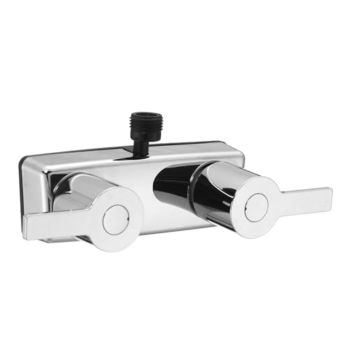 Dura Faucet (DF-SA100M-CP) Modern RV Shower Faucet Valve Diverter – Chrome, Dual Lever Handles, 4-Inch Center, Lightweight Construction, Lead-Free, Easy 2-Hole Installation