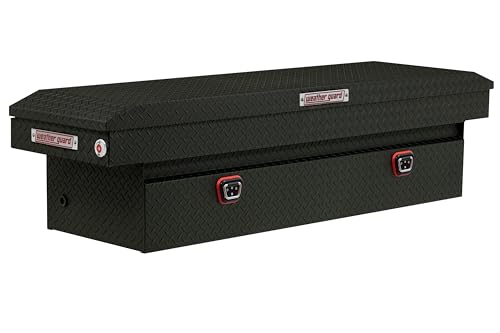 Weather Guard Model 127-52-04 Saddle Box, Aluminum, Full Standard, Textured Matte Black, 11.0 cu ft