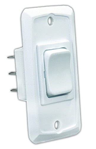 JR PRODUCTS 12835 White DPDT Mom-On/Off/Mom-On Switch product image