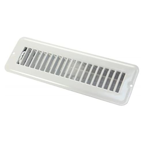 JR Products 02-28905 Dampered Floor Register - 2" x 10", White