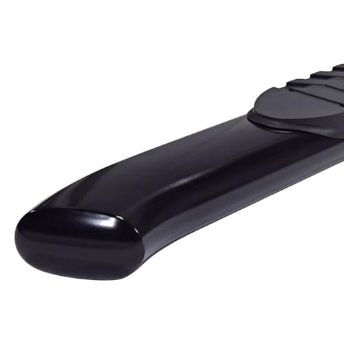 Truck Running Boards Fits Ram 1500 Crew Cab 6.5 Foot Bed 2011-2018 Oval 5 Inch Wheel-to-Wheel Nerf Bars with Step Pads and Bed Step Black Powder Coated Steel Rocker Panel Mount TrailFX A7058B