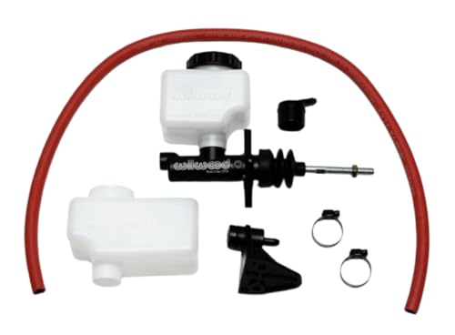 Wilwood Master Cylinder, Compact, 0.75 in Bore, 1.120 in Stroke, Direct or Remote Reservoir, Aluminum, Black Paint, Kit