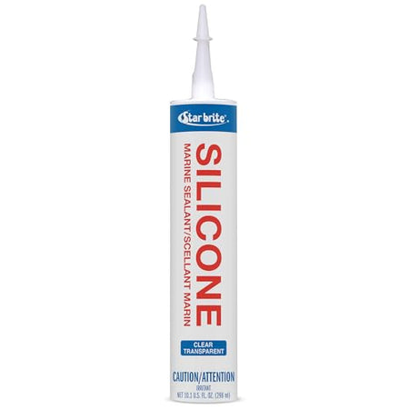 STAR BRITE 082122 Marine Silicone Sealant - Clear 10.1 Oz - Waterproof, Durable, UV R... product image