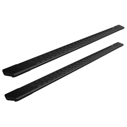 Raptor Series Running Boards Steps 5in OEM Style Full Tread Black Aluminum Compatible with Crew Cab 2019-2026 Silverado Sierra 1500 and 2020-2026 2500/3500 HD