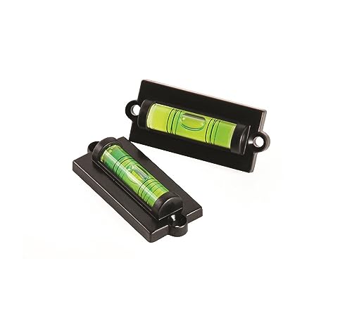 Camco Camper/RV Level - Features Front to Back/Side to Side RV Leveling - Easy Install w/Screws or Adhesive Tape - 2-Pack (25523)