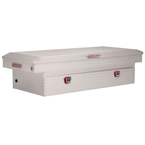 Weather Guard Model 117-0-04 Saddle Box, Aluminum, Full Extra Wide, Clear, 14.4 cu ft