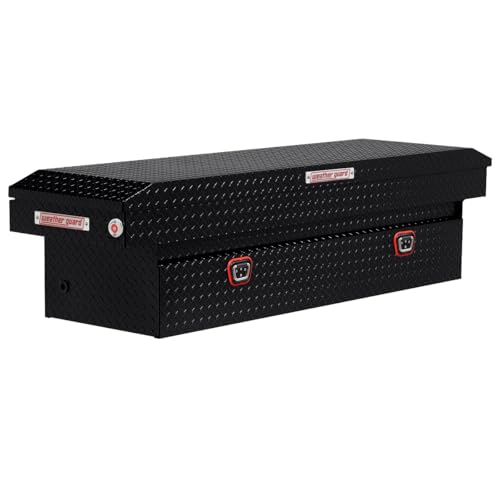 Weather Guard Model 127-5-04 Saddle Box, Aluminum, Full Standard, Gloss Black, 11.0 cu ft