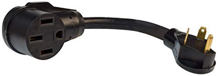 VALTERRA LLC V46-A103050FBK Valterra A103050FBK 12 in. 30A-50AF Dog Bone RV Power Cord Adapter4... product image