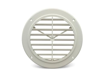 B&B MOLDERS 94274 RV Ceiling Grill, No Damper, 360° Rotation – White product image