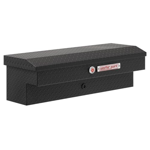 Weather Guard Model 184-52-04 41in Lo-Side Truck Box, Aluminum, Textured Matte Black, 3.0 cu ft capacity