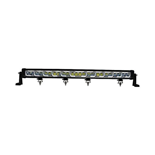 Trailfx Light Bar 32SRSAUX, LED, 32 Inch Length, 24 Clear OSRAM 8 Watt Bulb, 192 Watt, 30 Degree Spot/ 60 Degree Flood Beam, Polycarbonate Lens, Black Aluminum Housing, With Wiring Harness/Brackets