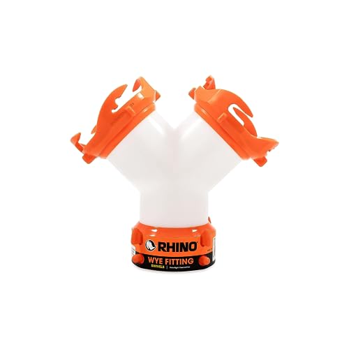 Camco RhinoFLEX Camper/RV Wye Sewer Hose Fitting | Features 360-Degree Swivel Ends & Built-In Gaskets for Odor Tight Connection | Allows for 2 Sewer Hoses to Connect to the Same Dump Station (39812),