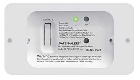 MTI INDUSTRY 85-741-WT-TR Safe-T-Alert 85 Series Carbon Monoxide Propane Gas Alarm - 12V - Wh... product image