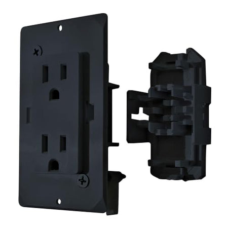 VALTERRA LLC DG15BKVP Decor Receptacle with Cover - 15A 125V Black product image