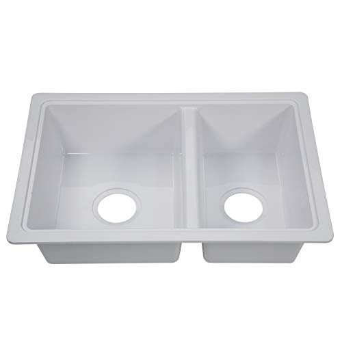 LIPPERT COMP 809030 Lippert RV Double Kitchen Galley Sink - 25 x 17 x 6.6 - White — Dur... product image