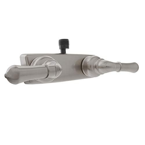 Dura Faucet (DF-SA100C-SN RV/Motorhome Shower Faucet Valve Diverter with Easy Turn Handles (Brushed Satin Nickel)