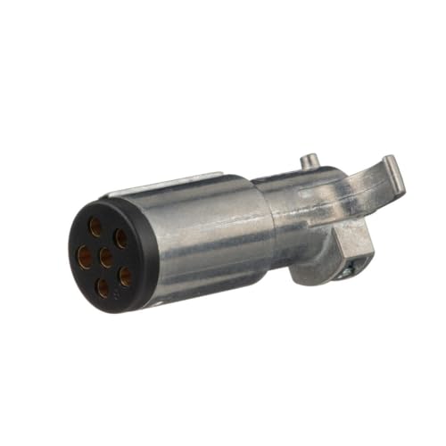 POLLAK 6P-100V 6-Pole Round Metal Trailer End Plug product image