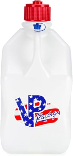 VP Racing 35221-CA 5.5 Gallon Square Patriotic Motorsport Jug With Close-Trimmed Cap and Neck for Tighter Seal (1 Pack)