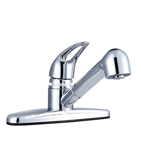 DURA FAUCET DF-PK100-CP High-Grade All Plastic Pull-Out Kitchen Sink Faucet for Motorhomes,... product image