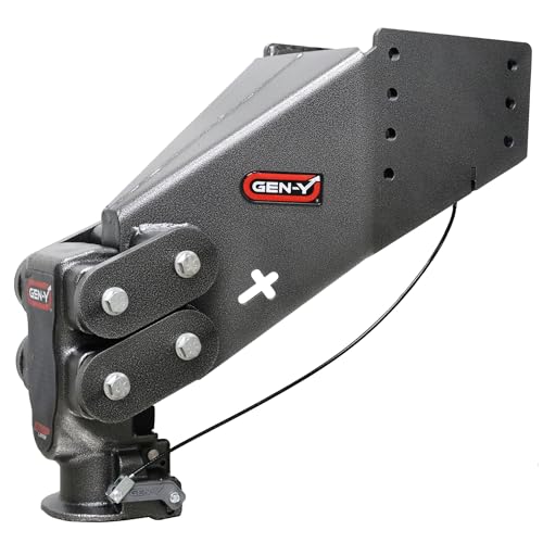 GEN-Y Hitch Rhino Fifth Wheel Pin Box with Gooseneck SnapLatch Coupler | 3,500-6,500 LBS Pin Weight Range | 30K LBS Towing Capacity | Compatable with 2 5/16" Gooseneck Ball