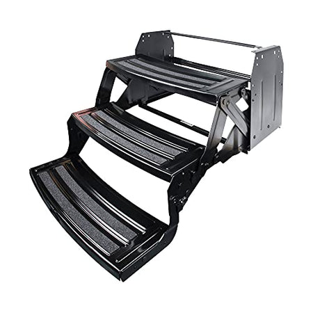 LIPPERT COMP 432687 onents  24' Radius Corner Manual Step - Triple, 7' Rise , Black product image