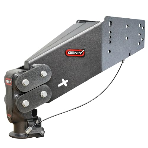 GEN-Y Hitch Fifth Wheel to Gooseneck SnapLatch Coupler - 1,500 LBS - 4,500 LBS Pin Weight Range - 30K LBS Towing Capacity - Compatible with 2 5/16" Gooseneck Ball - Silver