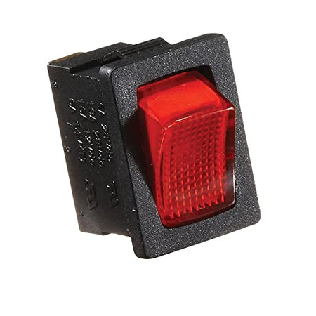 RV DESIGNER S481 20A BLACK W/RED ROCKER SW product image