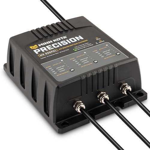 Minn Kota Precision MK-330PCL On-Board Marine Battery Charger – 3 Banks, 10 Amps Each