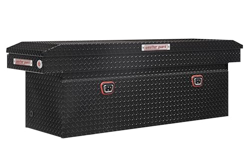 Weather Guard Model 123-5-04 Saddle Box, Aluminum, Full Deep, Gloss Black, 15.0 cu ft