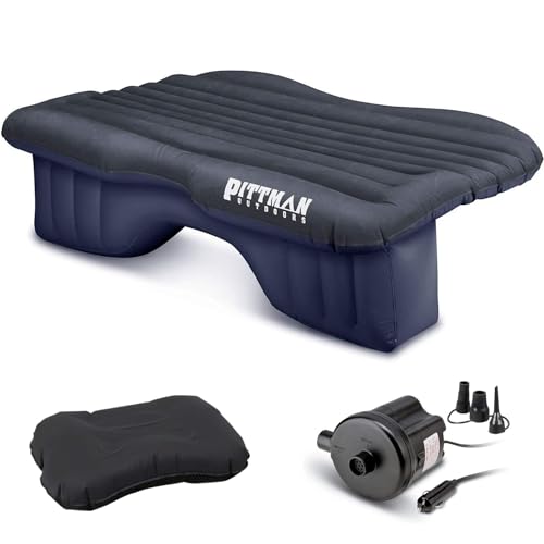 AirBedz by Pittman Outdoors - Inflatable Rear Seat Air Mattress, Black - 55" Wide - Mid-Size Fits Jeeps, Car, SUV’s & Mid-Size Trucks, Comes with Portable DC Air Pump