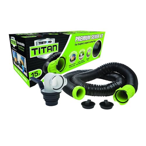 DAVE CARTER 17853 Thetford Titan  15ft 15-Foot Premium RV Sewer Hose Kit-Thetford-, B... product image