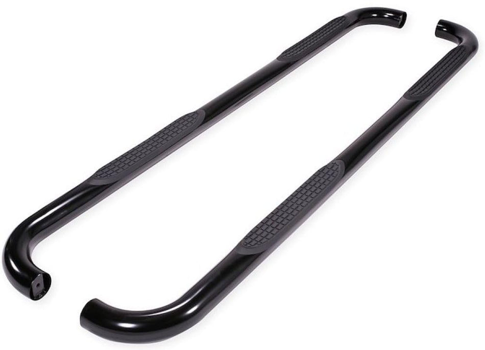 TrailFX Nerf Bar Side Steps Fits Chevrolet Silverado 1500 1999-2018 Black Powder Coated Steel 3-Inch Round Bent Set of 2 Running Boards Frame Mount Bolts with Installation Hardware TrailFX A0030B