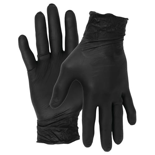 Performance Tool Performance Tool W89012 Large Black Nitrile Gloves Medium - Outdoor Depot