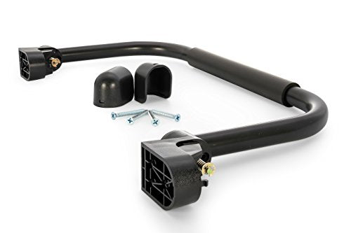 Camco Fold-Away RV Grab Handle - Provides Secure Hold for Entering & Exiting - Measures 18-in, for Smaller RVs & Trailers - Easily Installs Beside RV Door, Hardware Included - Black (42197)